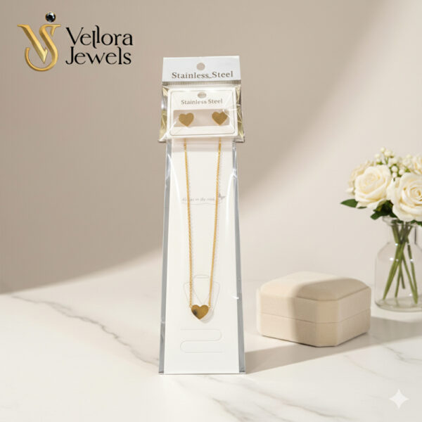 3D Heart Locket Chain Set for Women Girls