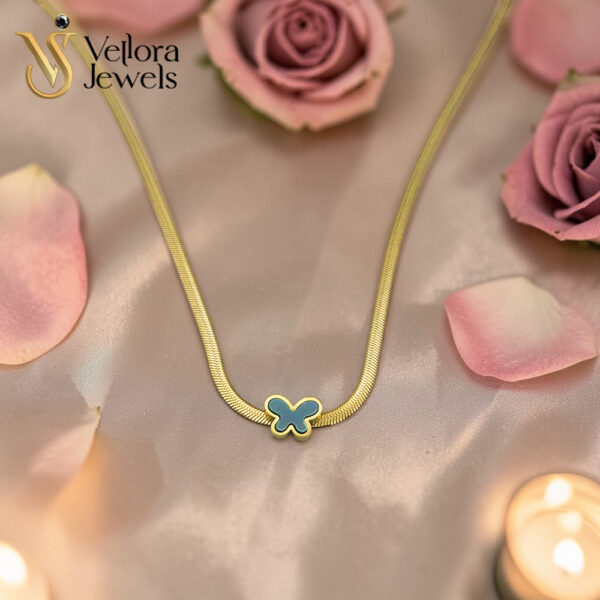 Butterfly Pendant Necklace for Women Girls