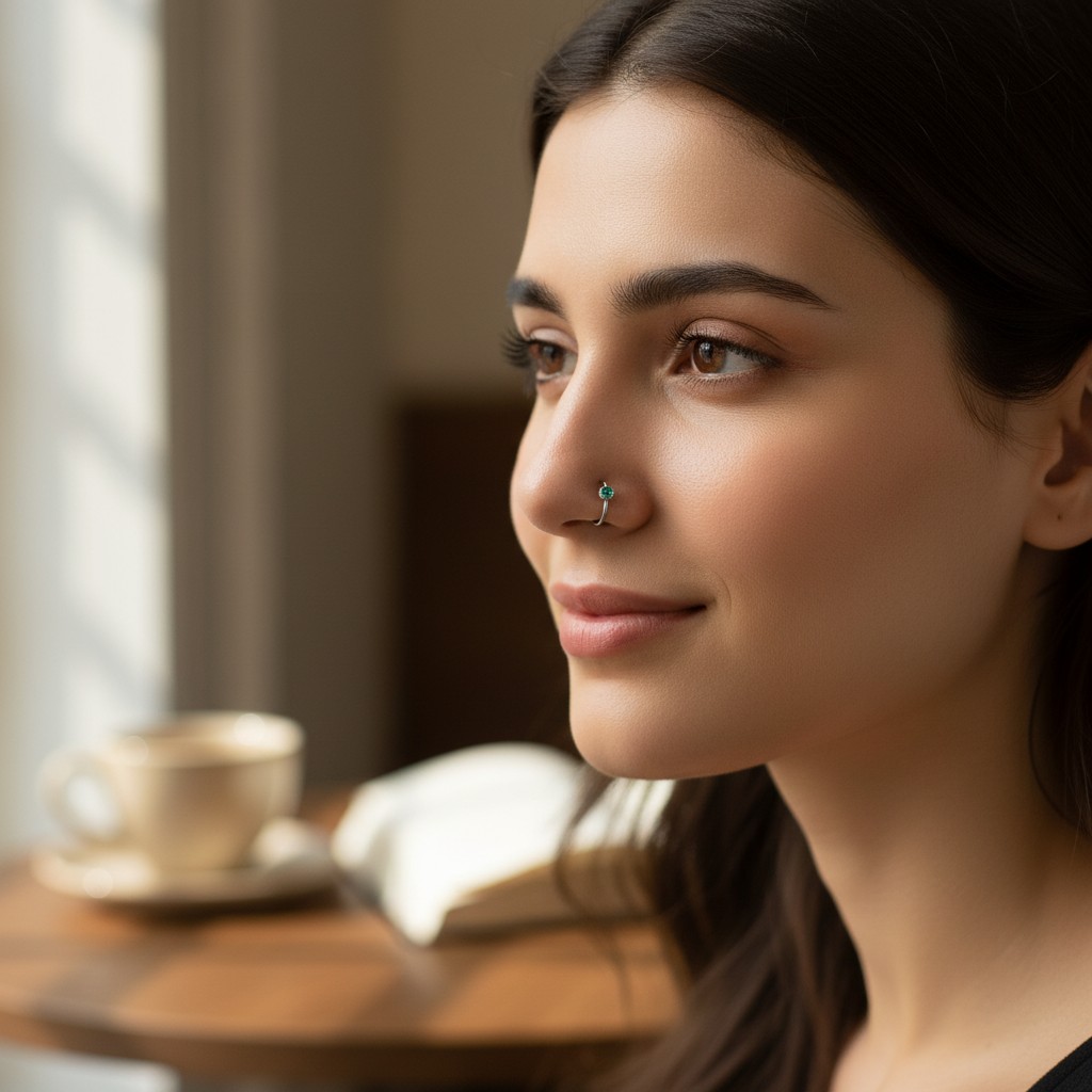 1 Pc Multicolor Nose Ring for Women Girls - Image 3