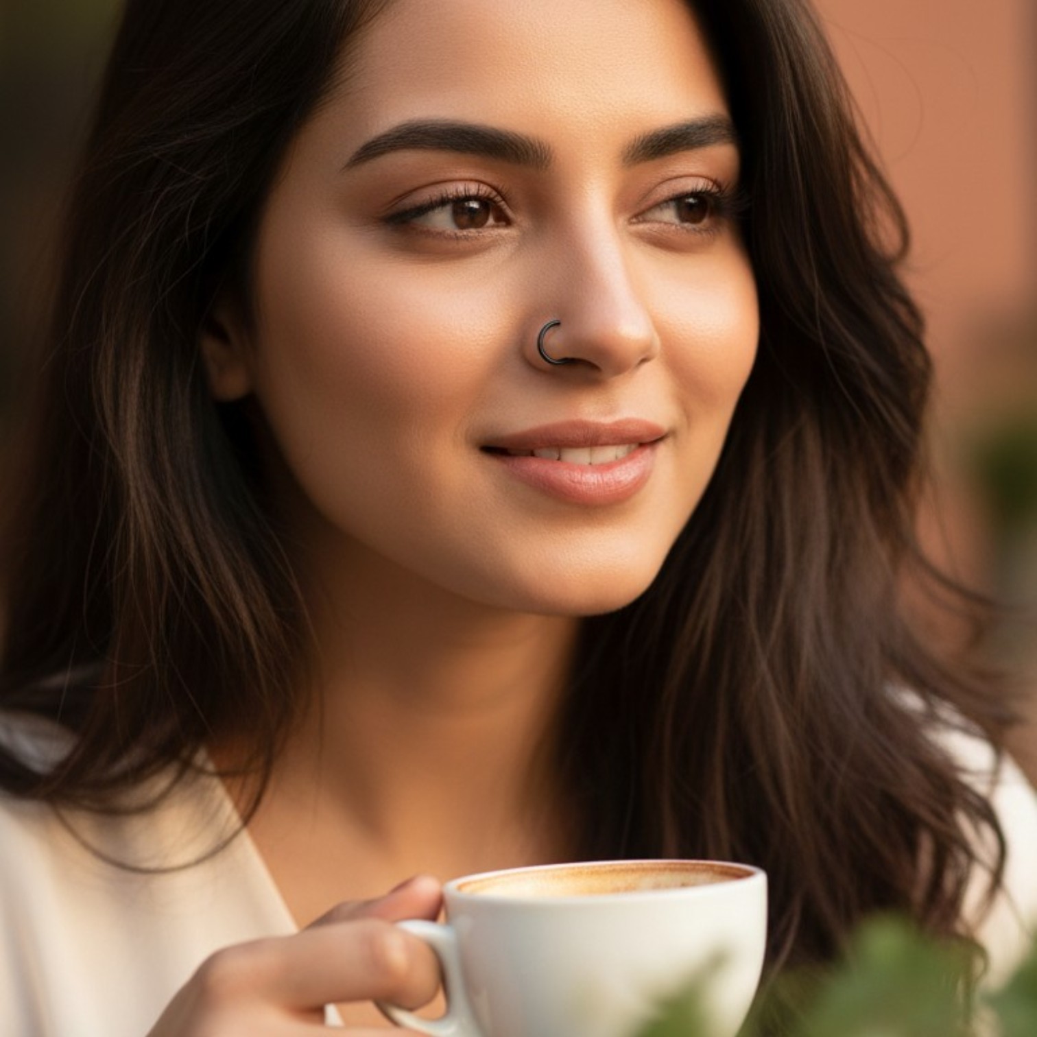 1 Pc Black Nose Ring for Women Girls