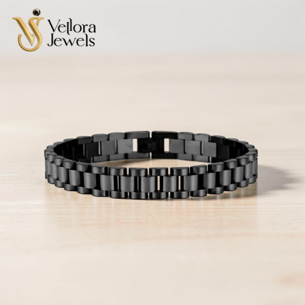 Black Stainless Steel Rolex Style Bracelet for Men