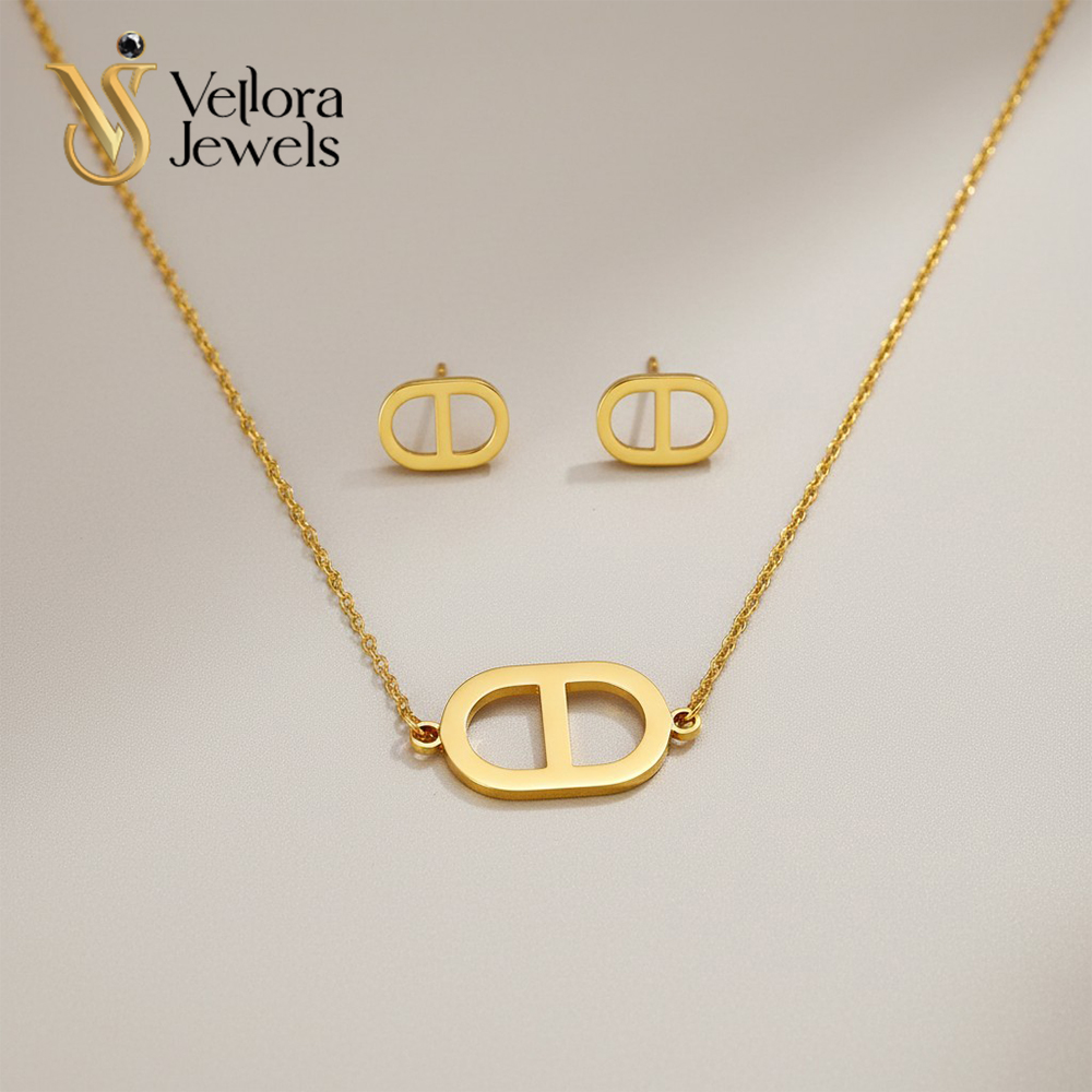 3D CD Locket Chain Set for Women Girls - Image 3