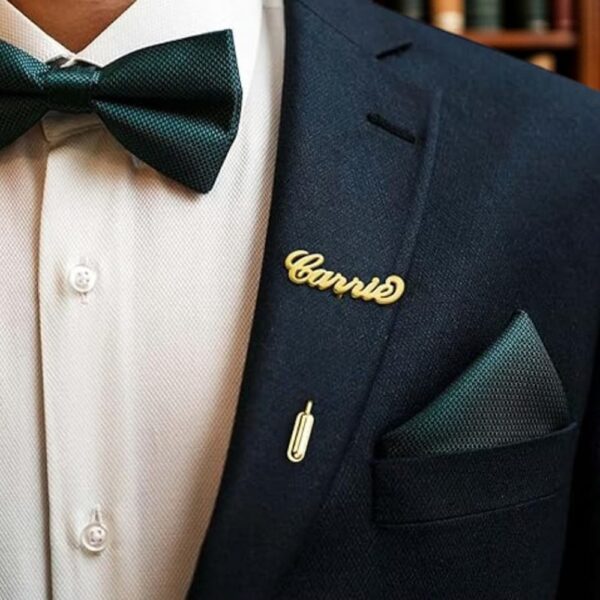 Customized Name Coat Pin for Men