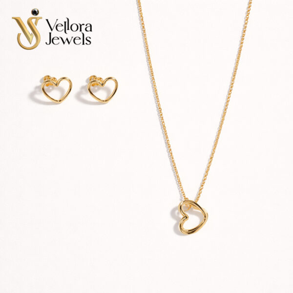 Heart Shape Locket Chain Set for Women Girls