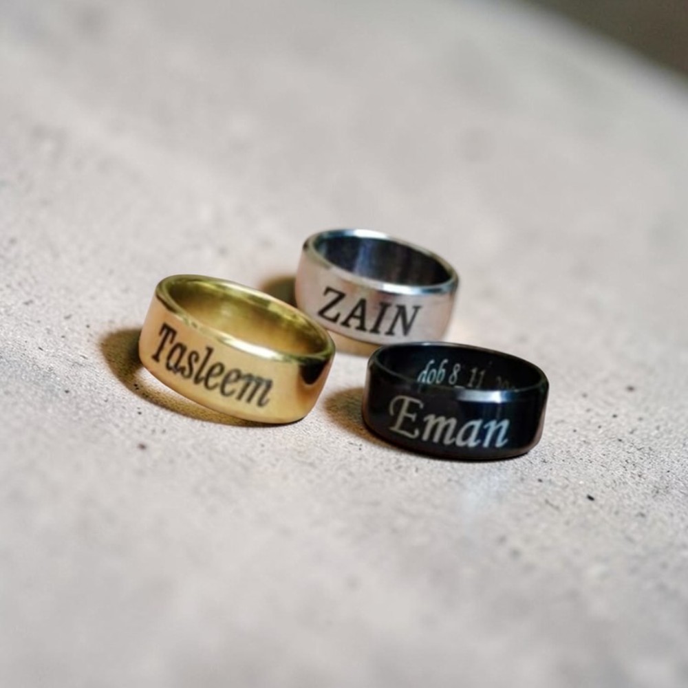 Customized Name Ring Stainless Steel - Image 3