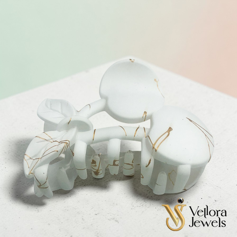 1 Pc Marble Design Hair Clutcher for Women & Girls - Image 10