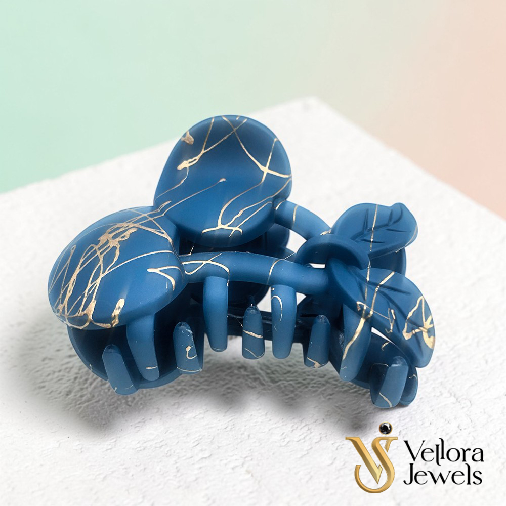 1 Pc Marble Design Hair Clutcher for Women & Girls - Image 6