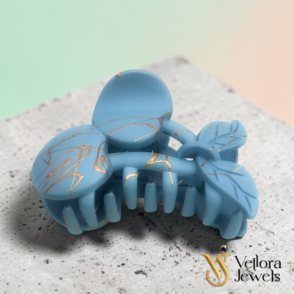 1 Pc Marble Design Hair Clutcher for Women & Girls - Image 4