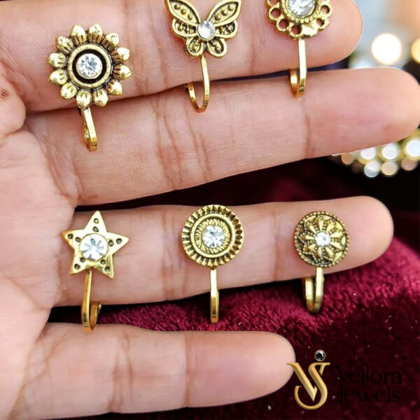 6 Pcs Non-Piercing Nose Rings Set for Women & Girls